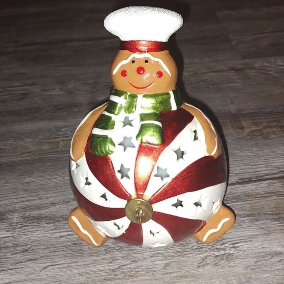 Home Reflections Luminaire Christmas Gingerbread Ornament Flameless Candle W/Box - Picture 3 of 14